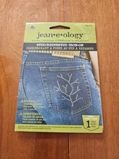 2006 Stud/Rhinestone Iron-On Appliques 2 Per Pkg  Jean-e-ology New