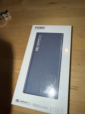 Tozo Qualcomm PD Quick Charge 3.0 10000mAh 18W Power Bank NEW