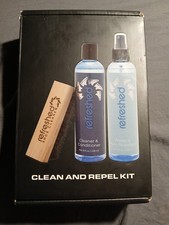 Refreshed Shoe Cleaner  Repel Kit   8oz Bottles  Brush   Lightly New