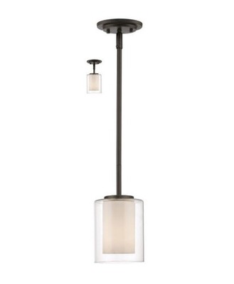 Z-Lite Willow 426MP-OB Olde Bronze 6''W Mini Pendant / Semi-Flush Ceiling Fixture
