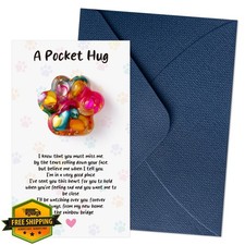 Pet Sympathy Gift Paw Pocket Hug Memorial Card