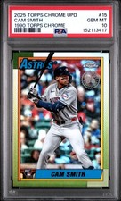 2025 TOPPS CHROME UPDATE 1990 TOPPS CHROME #15 CAM SMITH ROOKIE RC PSA 10
