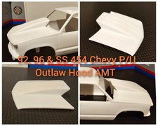 LEX'S SCALE MODELING Resin Outlaw Hood for '92, '96  SS 454 Chevy P/U AMT 1/25.