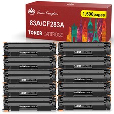 10* Black CF283A 83A Toner Compatible For HP LaserJet M127fn M127fw M225dw mfp