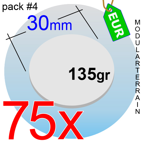 75x BASE CIRCULAR METACRILATO 30mm ROUND CLEAR ACRYLIC DISC INFINITY WAR HAMMER - Imagen 1 de 1