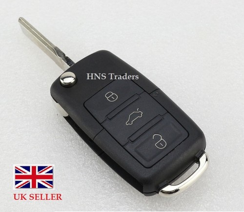 For VW 3 Button Remote  Key Fob Case Golf Bora Jetta Passat Polo WITH LOGO A61 - Picture 1 of 9