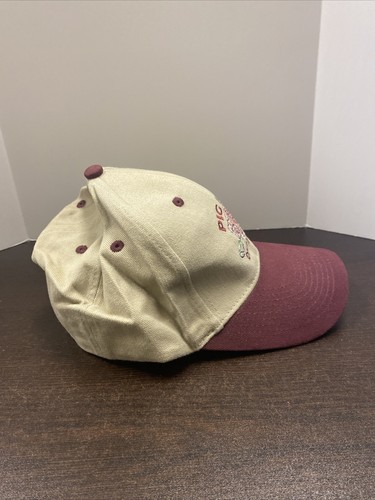 Pig Iron Golf Tourney Baseball Cap Beige Maroon Elko County 2006 Otto Hats - Picture 4 of 5