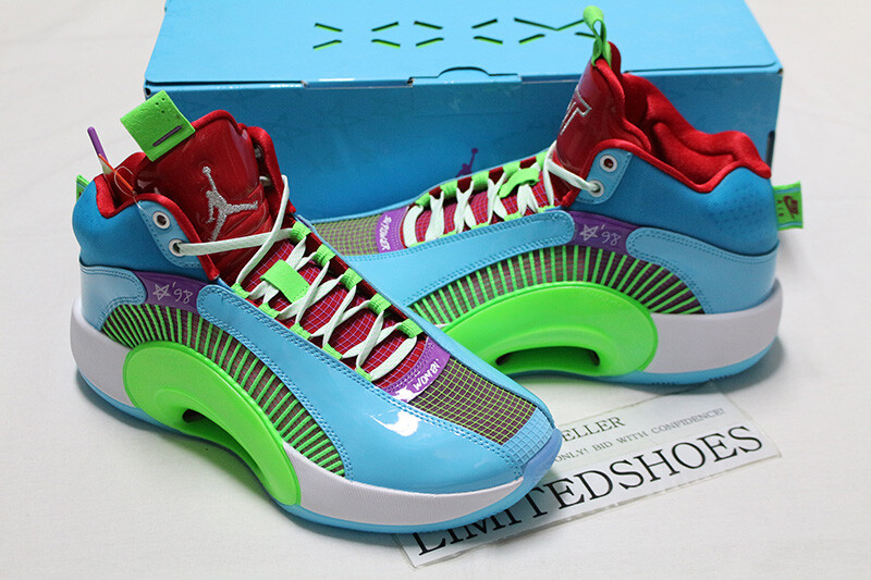 NIKE AIR JORDAN 35 XXXV WIP PF WOMEN IN POWER BLUE FURY NIKE AIR JORDAN 35 XXXV WIP PF WOMEN IN POWER BLUE FURY