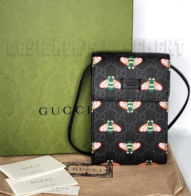 Gucci Gg Supreme Leather Cross-body Bag - Black