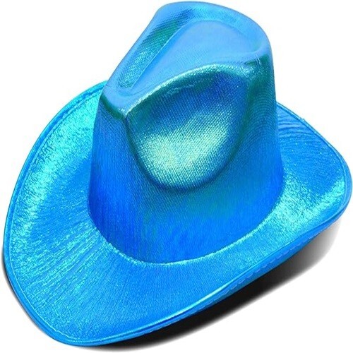 Holographic  Glitter Space Blue Cowboy Hats For Christmas's Pack  Of 500 - Picture 2 of 7