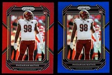 (2 ct) 2022 Prizm Phidarian Mathis Retail Red & Blue Prizm Rookie Lot SSP #390