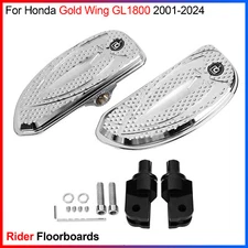 1 Set of Rider Floorboards Front Footboards For Honda Gold Wing GL1800 2001-2024