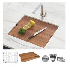 Ruvati Roma Undermount 18-in x 19-in Stainless Steel Workstation Kitchen Sink