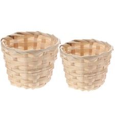 5Pcs Tiny Baskets Small Gift Bamboo Weaving Child Mini Wicker Basket