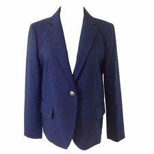 QMack Navy Blue Blazer One Button Fitted Professional Career Lined 10 Vietnam
