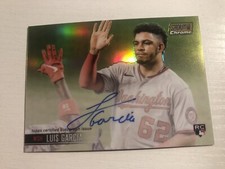 2021 Topps Stadium Club Chrome Auto Gold Refractor Luis Garcia Nationals /50