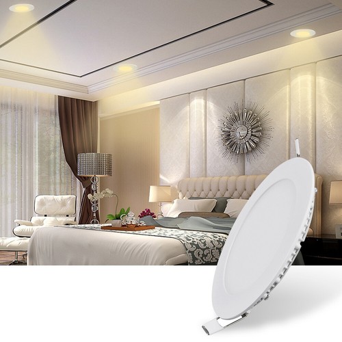 6X 9W Panel LED Foco empotrable Lámpara de techo Lámpara de pared plana Blanco neutro Redondo - Imagen 8 de 10