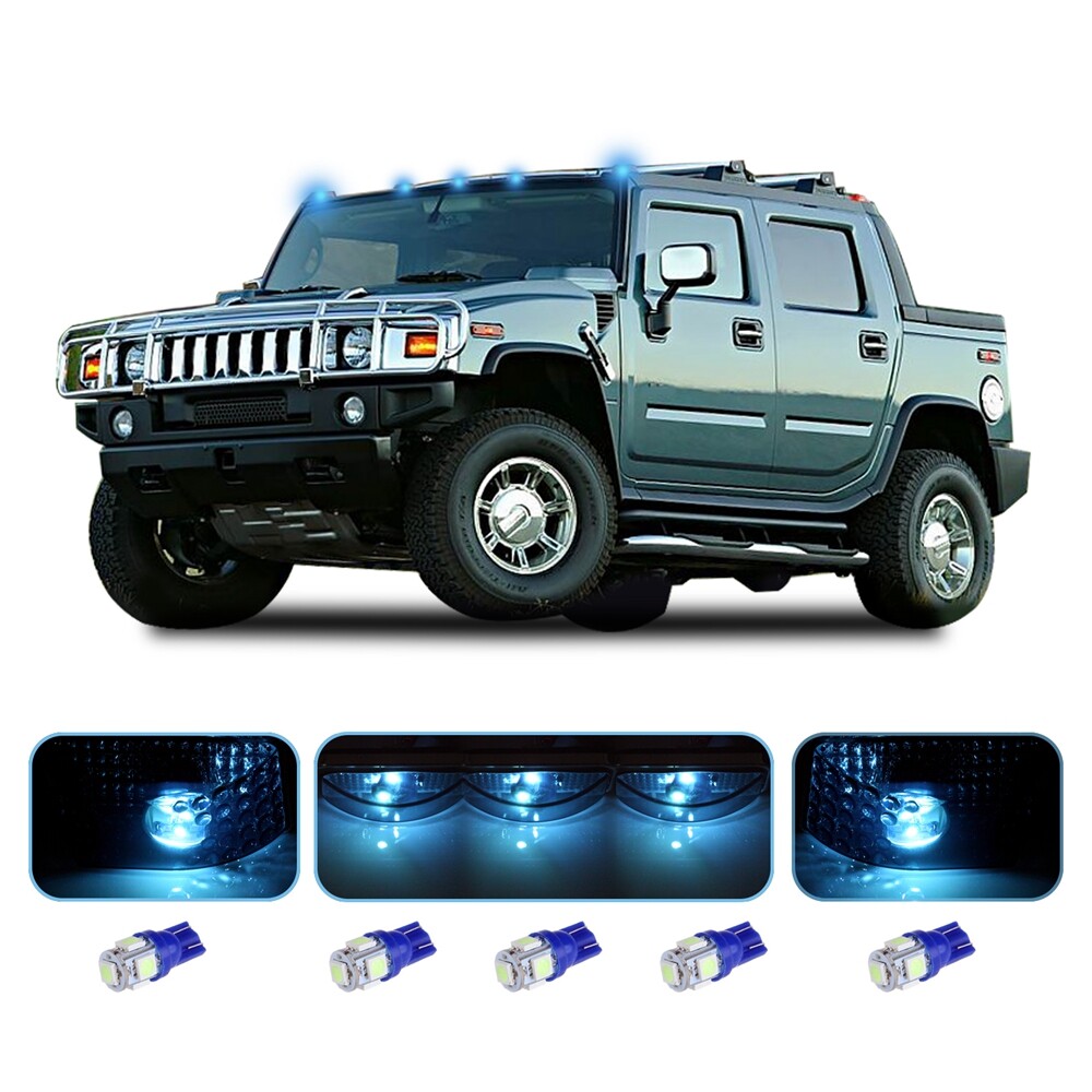 5x LED Roof Cab Marker Running Lamps T10 Fit 03-09 Hummer H2 H2T
