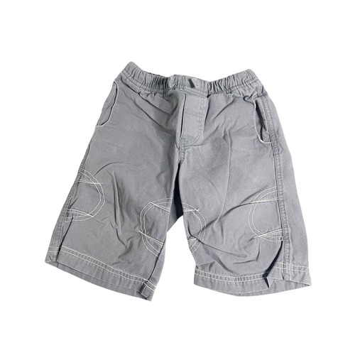 Hanna Andersson Sz 4 Cotton Boys Gray Chino Shorts Elastic Waist Canvas