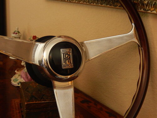 Rolls Royce Camargue Wood Steering Wheel DARK MAHOGANY NARDI 15" NEW - Picture 3 of 12