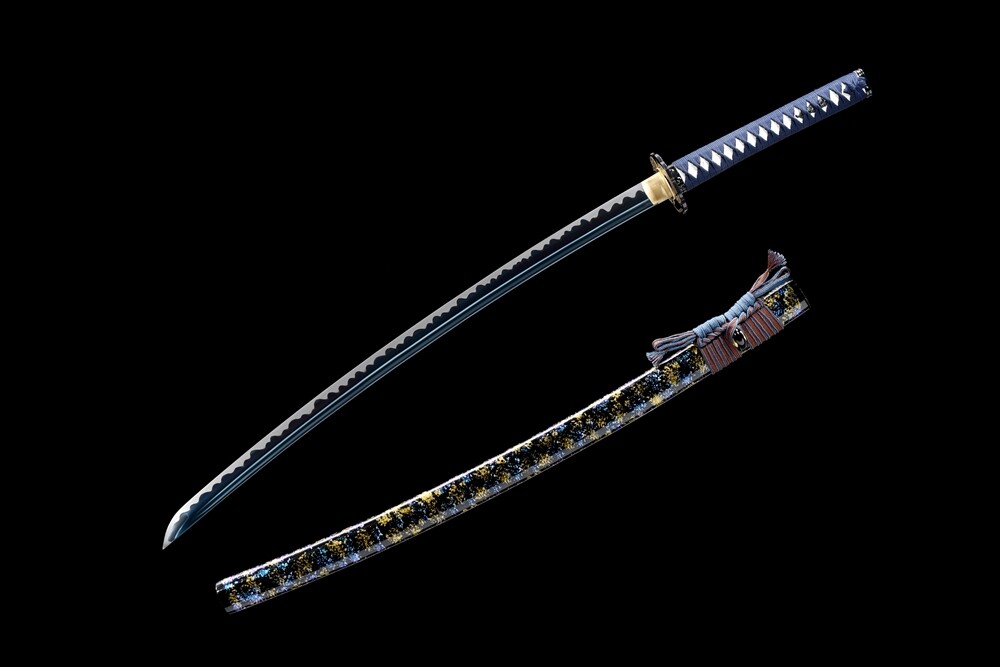 Full Tang Blue Manganese Steel Japanese Samurai Katana Swords