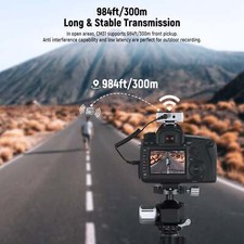 CM31 984ft Transfer Wireless Lavalier Microphone System for Camera 3.5mm 8GB Mem