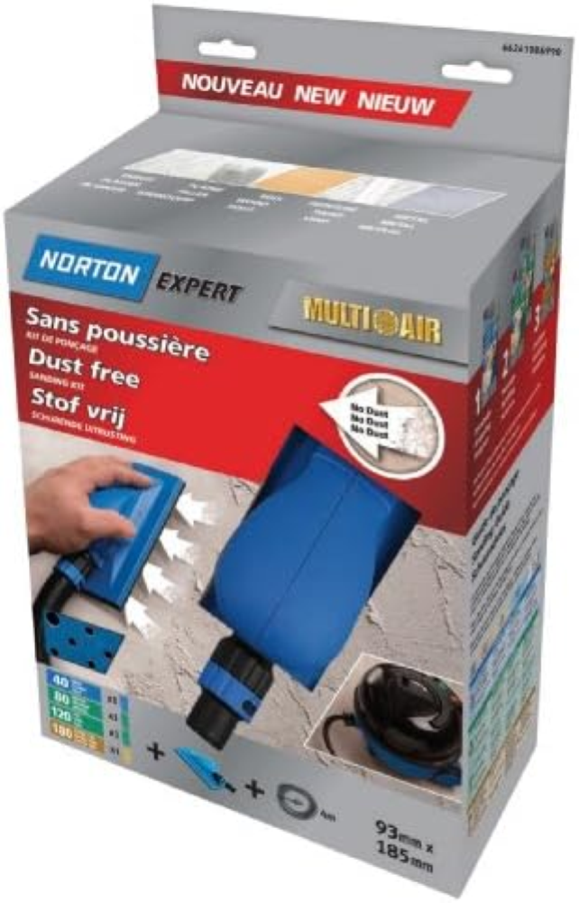 Norton - Kit bietta per levigare Multi-Air, con valvola di regolazione, tappo e