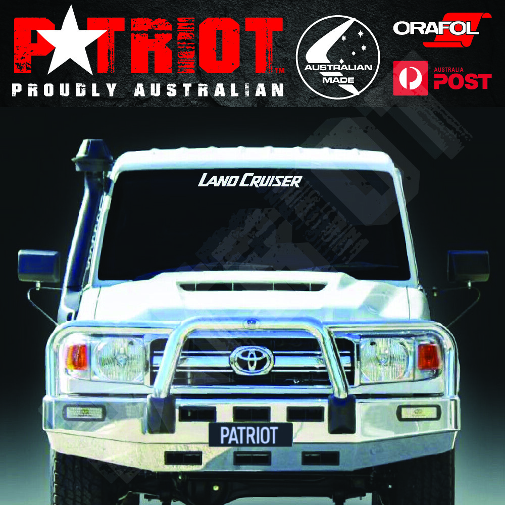 LAND CRUISER Windscreen Decal Sticker 70 79 SERIES 4X4 Large 600MM eBay