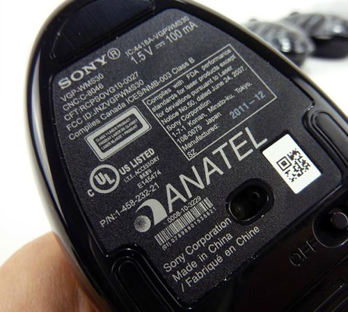 Nowa oryginalna bezprzewodowa mysz laserowa SONY VGP-WMS30 czarna nano 2,4 GHz do komputera VIAO - Zdjęcie 4 z 6