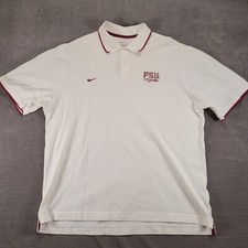 FSU Florida State Nike Dri-Fit Polo Shirt White Mens Size XL Flaw