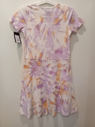 New Art Class Girls Tie Dye Ribbed Knit Dress Size XL 14-16 Amethyst Purple - Picture 2 of 5