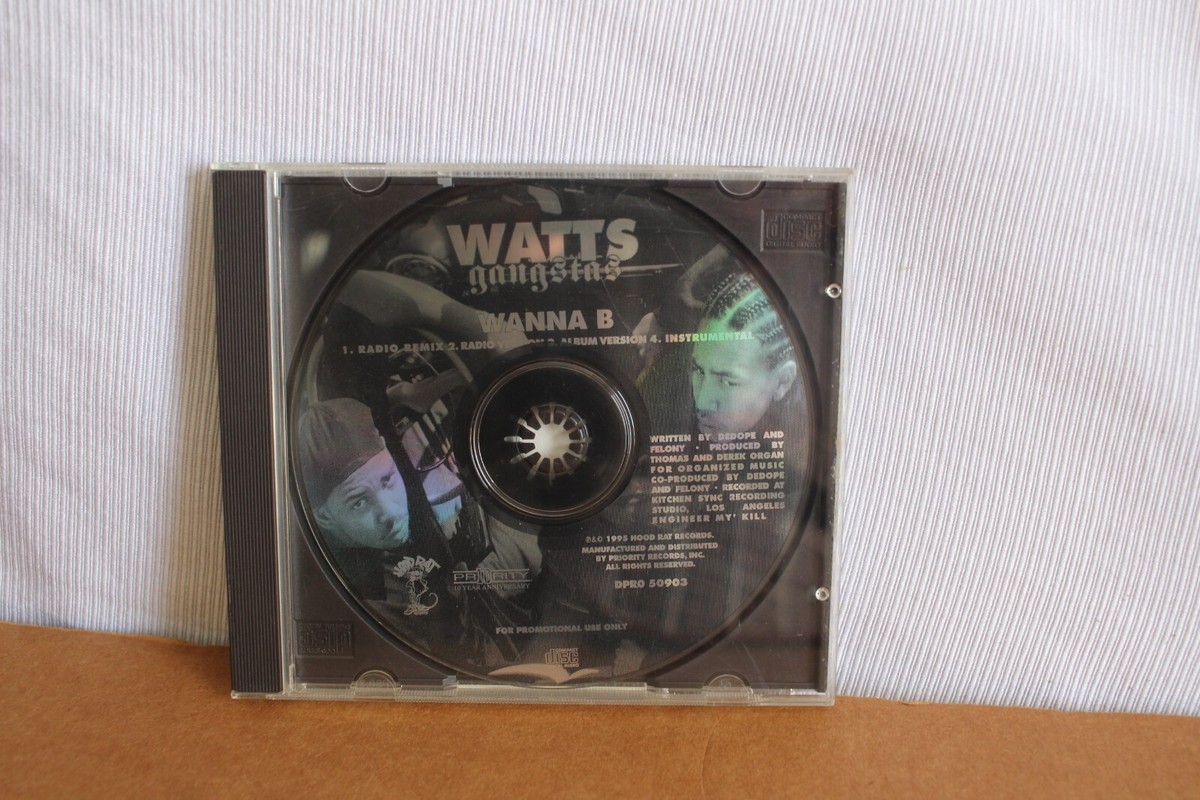 WATTS GANGSTAS WANNA B CD -FOR PROMOTIONAL USE ONLY -HOOD RATS