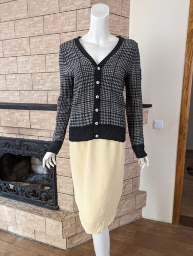 Moncler Gamme Bleu vintage cardigan wool houndstooth prin Size M - 第 2/18 張圖片