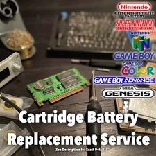 Save Game Battery Replacement Repair Service (NES, SNES, N64, Game Boy, Genesis)