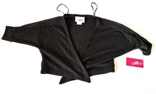 Mädchen Bolero Strickjacke schwarz kurz - zu...
