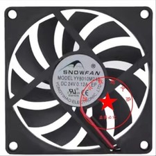 SNOWFAN YY8010M24B AC24V 0.12A 8CM 2-wire silent cooling fan