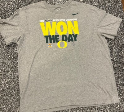 Nike Regular Fit Oregon Duck Win The Day Gray Short Sleeve T-shirt Sz 2XL (A13)