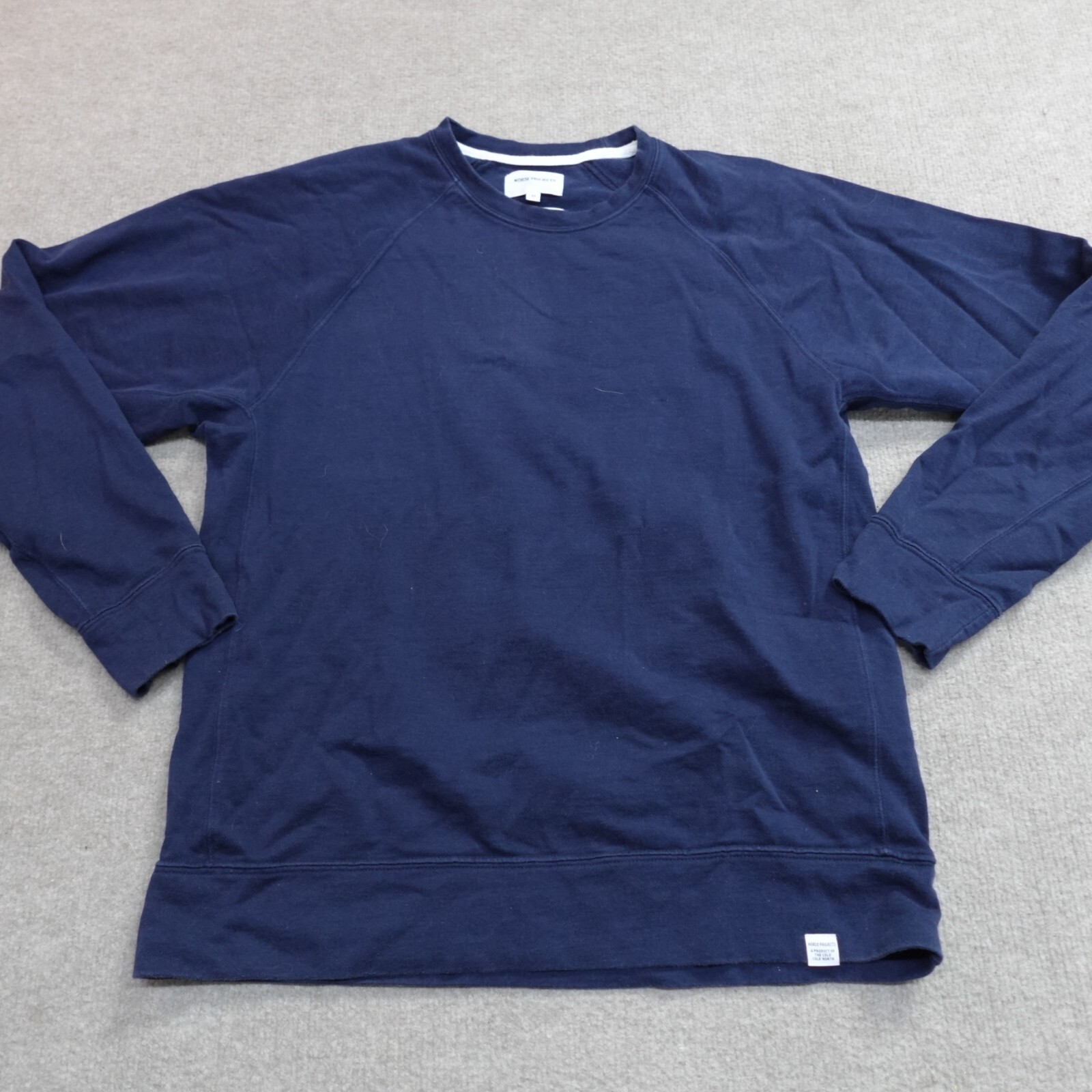 Norse Projects Sweater Medium Blue Raglan Vorm Mercerized