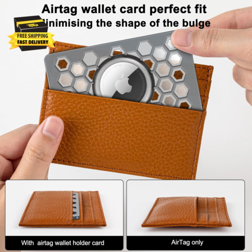 Air Tags-2 Pack Apple, Airtag Wallet Card Holder, Ultra Thin Card Case Holder fo - Picture 3 of 7