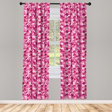 Image of Camo Print Curtains 2 Panel Set Camouflage Shapes Art
