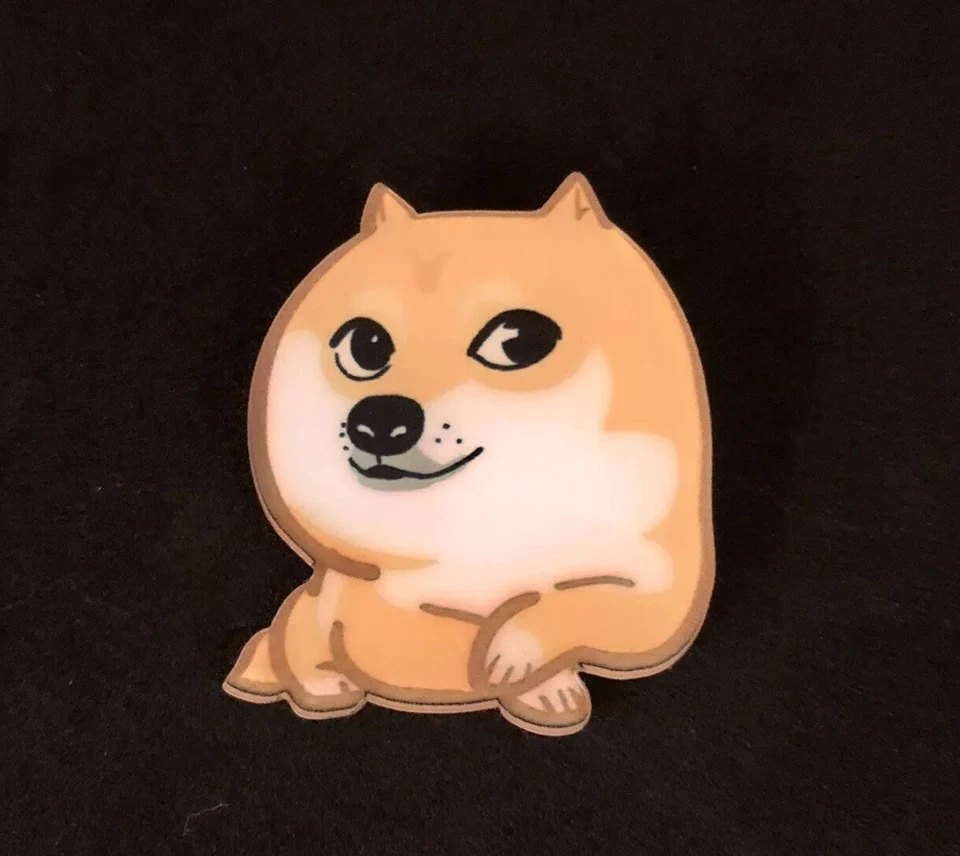 Broche de acrílico Kawaii Japón perro cachorro Shiba Inu perezoso escalofriante Funky kitsch Foto 2 de 4