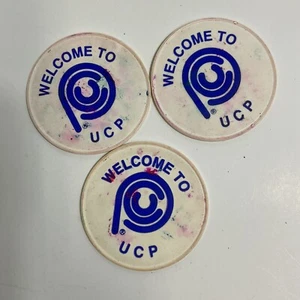Vintage Welcome To UPC Bingo Hall Marker Token Chip Lot Of 3 GnumismatistCom