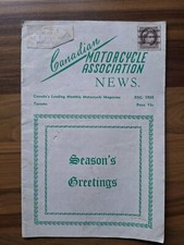 Vintage Canadian Motorcycle Association News Magazine Dec 1955