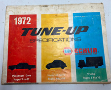 Vintage 1972 Napa Echlin Tune Up Specifications Manual 1958-1972 Vehicles