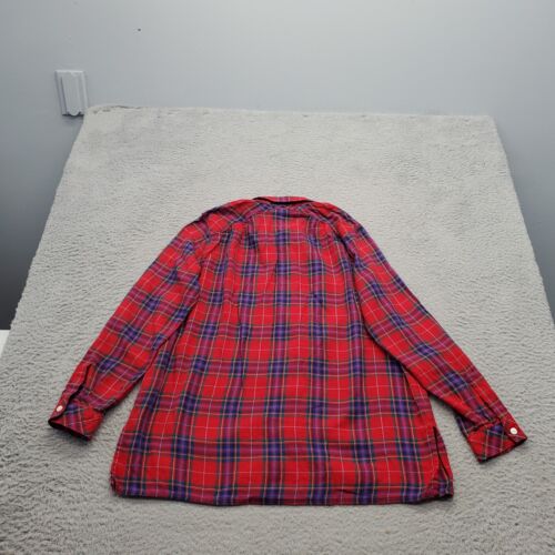J. Jill Shirt Womens Petite XS Multi Plaid Cotton Long Sleeve Collar Button Down - Picture 2 of 6