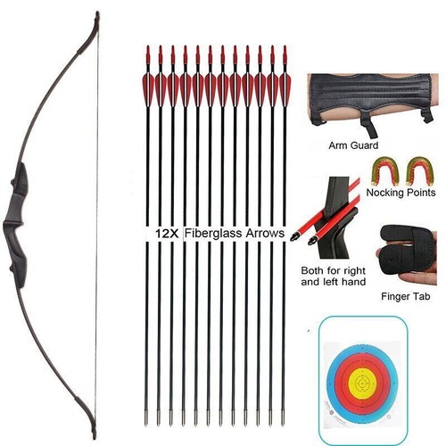 20/30/40lbs Taken Down Recurve Bow Archery Right Left Hand 2 Arrow Rest Bow - Picture 45 of 52