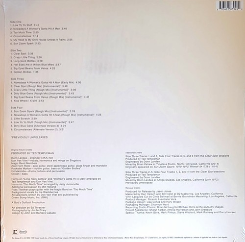 CAPTAIN BEEFHEART & THE MAGIC BAND - CLEAR SPOT - CLEAR VINYL 2-LP SET " NEW " - Picture 2 of 2
