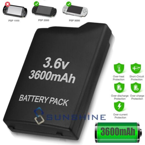 Portable Backup Battery Pack Game Accessories For PSP-2000 PSP-3000 3600mAh 3.6V - Picture 3 of 15