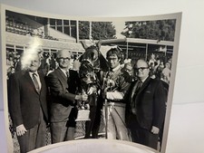 Early Vintage Horse Racing Award Trophy Photograph ￼