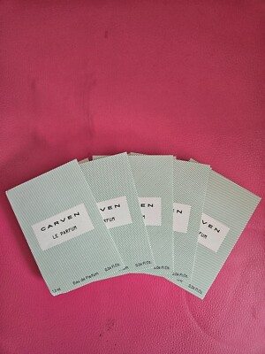 5x CARVEN LE PARFUM eau de parfum fragrance mini sample ~.04oz/1.2ml each
